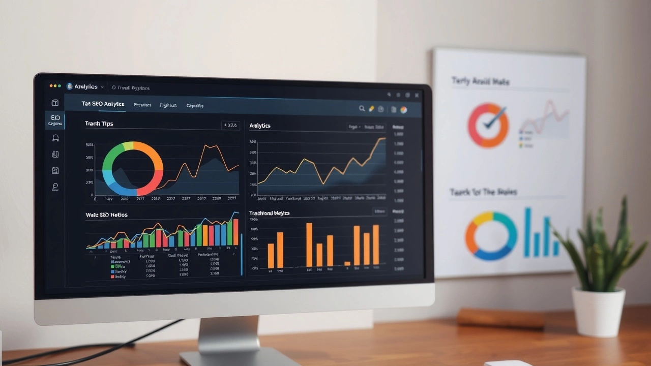 écran dordinateur montrant des analyses SEO traditionnelles
