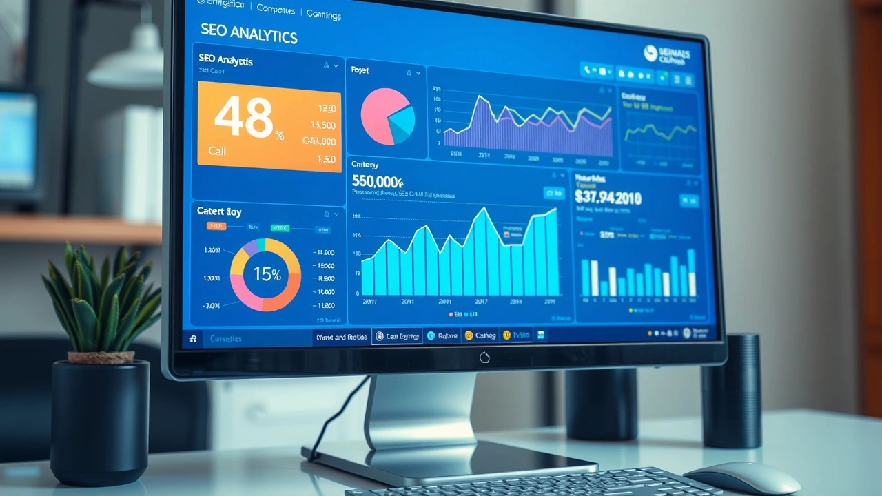 écran d'ordinateur affichant des analyses SEO