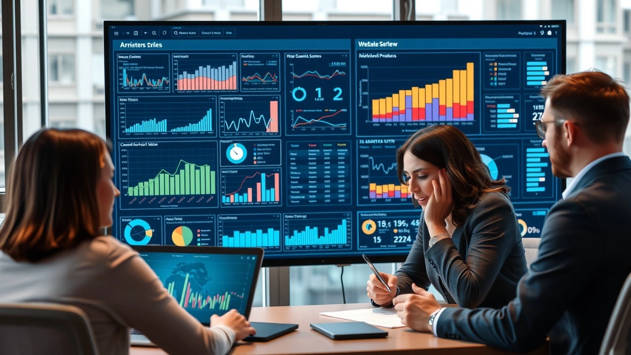 équipe de spécialistes analysant des données sur un écran