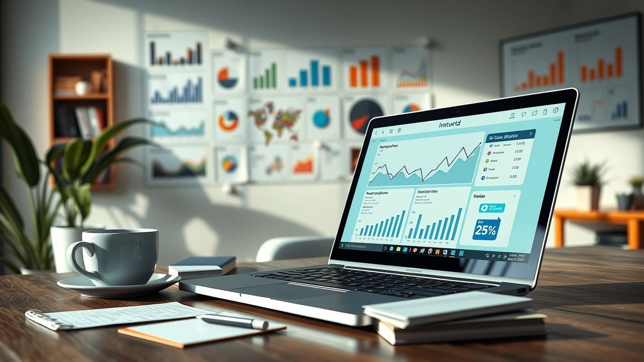Un espace de travail moderne axé sur la création de contenu SEO