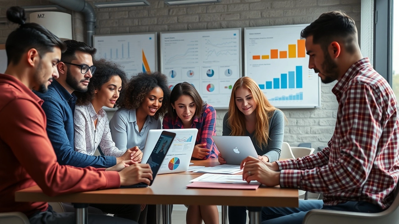 professionnels SEO collaborant sur un projet AI
