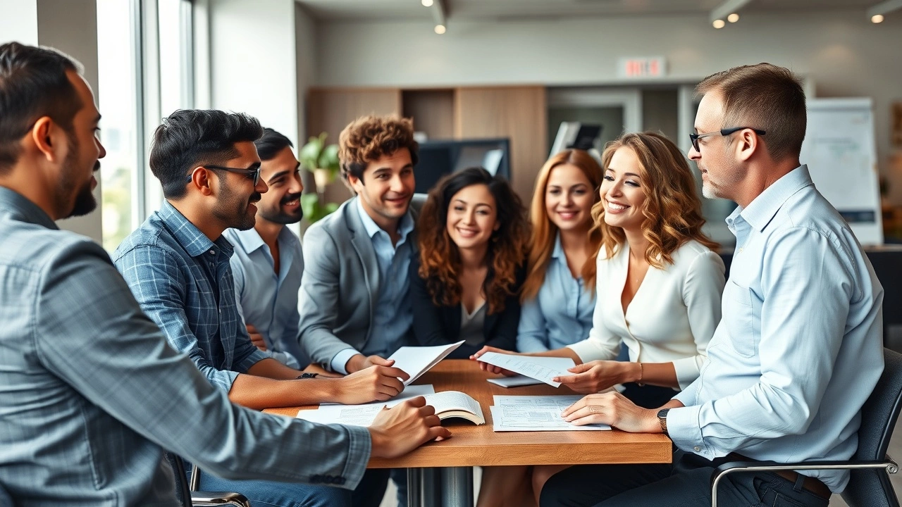 groupe de professionnels du tourisme partageant des experiences