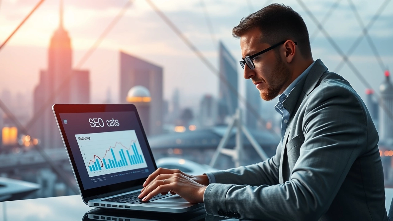 expert en marketing digital analysant des donnees SEO