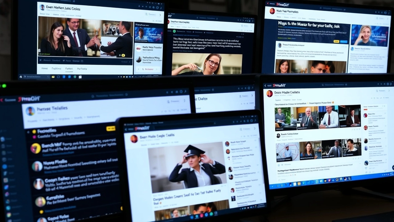 écrans d'ordinateurs montrant des forums de niche