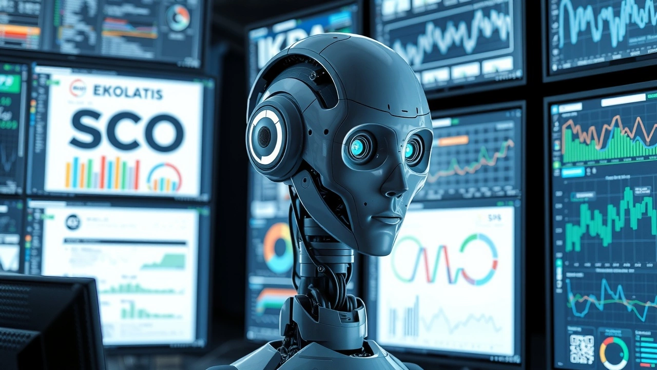 intelligence artificielle analysant des donnees SEO