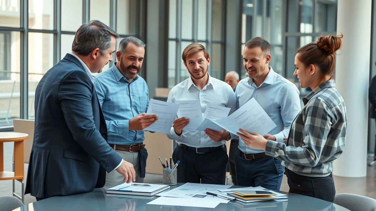 groupe discutant strategie SEO avec outils IA