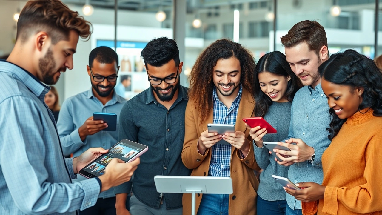 groupe de personnes utilisant une plateforme de commerce communautaire