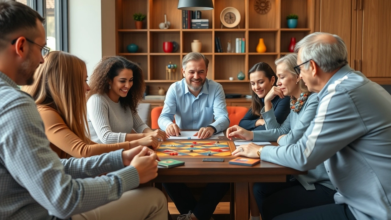 groupe divers jouant ensemble autour dune table