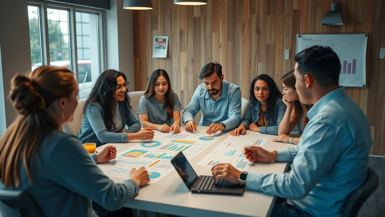 groupe de personnes travaillant ensemble sur des strategies SEO