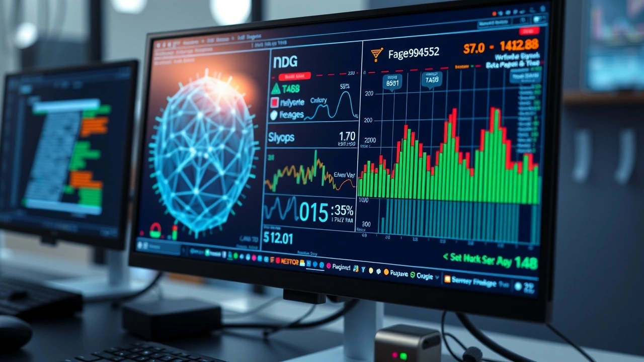 intelligence artificielle analysant des signaux de donnees SEO