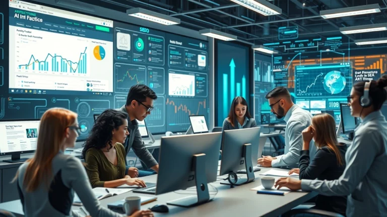 Une illustration de l'intelligence artificielle au service des pratiques SEO en 2024.