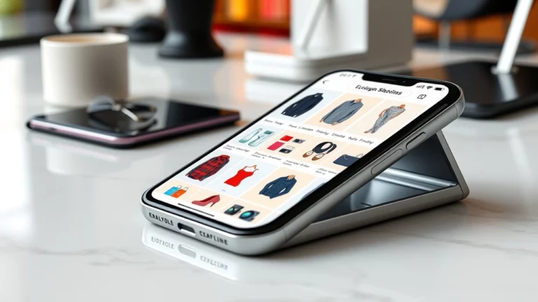 Illustration d'une application de shopping en ligne attirante