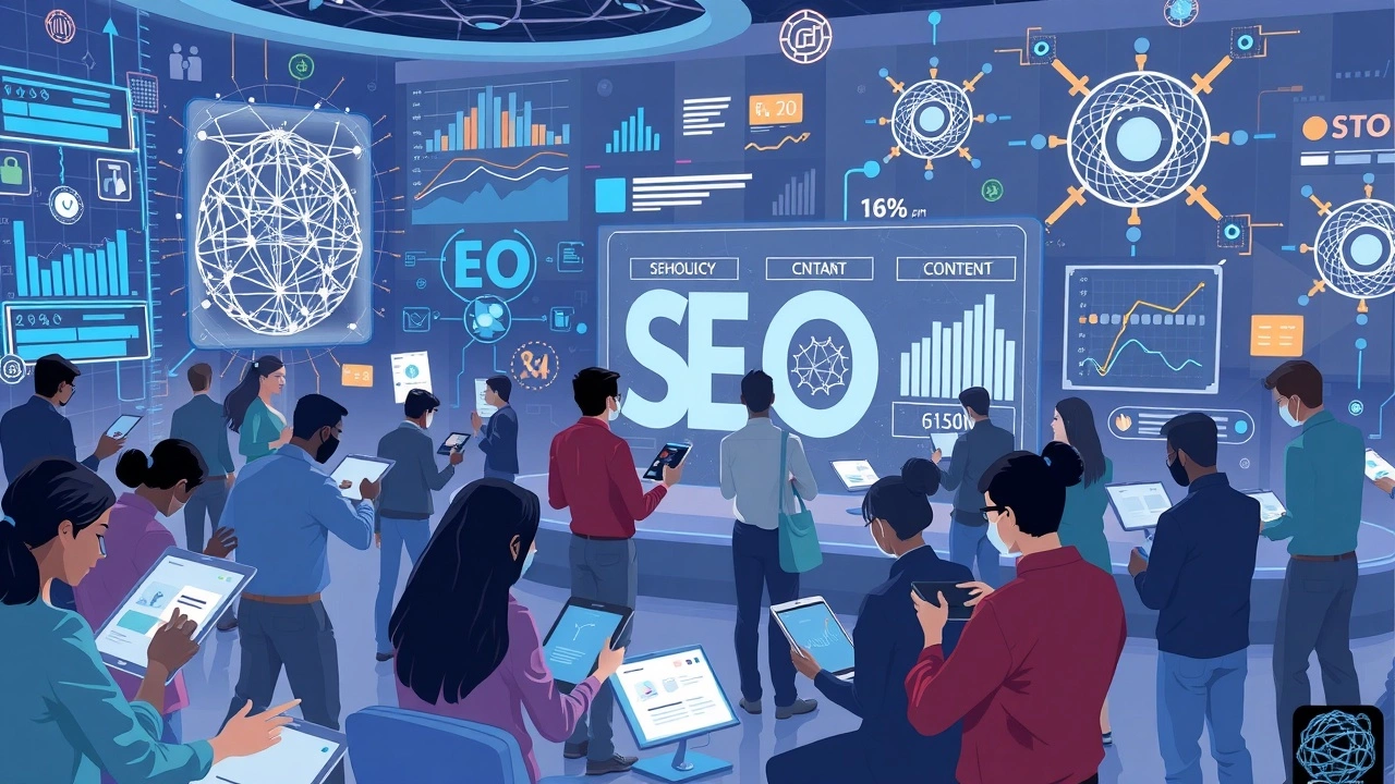 Illustration montrant des signaux d'engagement utilisateur dans le SEO et l'intelligence artificielle.