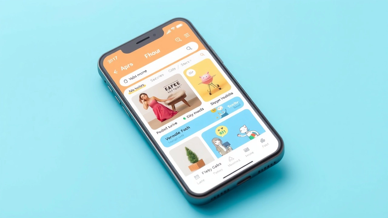 interface dapplication de shopping sur un smartphone
