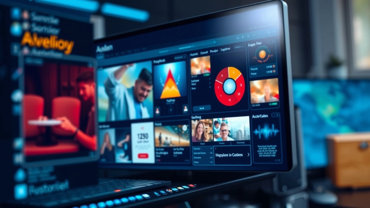 interface utilisateur avec elements interactifs sur un ecran