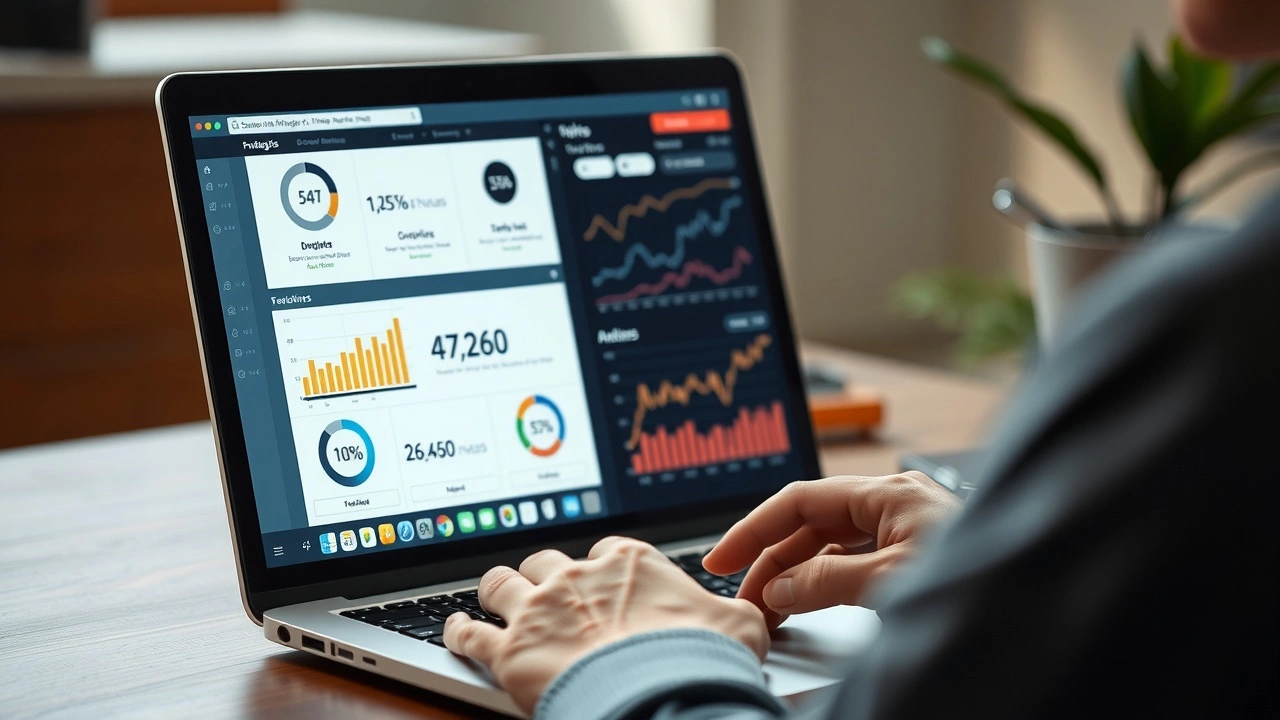 une personne utilisant un ordinateur portable pour loptimisation SEO