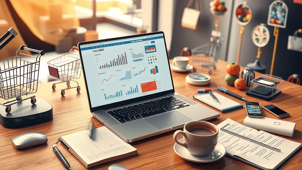 Une image décrivant l'optimisation du SEO pour les plateformes de commerce électronique.