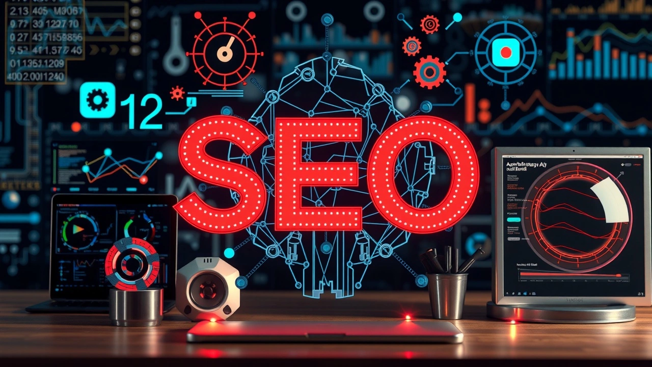outils d'IA pour le SEO sur un bureau