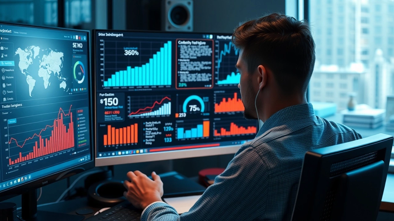 person utilisant un logiciel d'intelligence artificielle sur un ordinateur