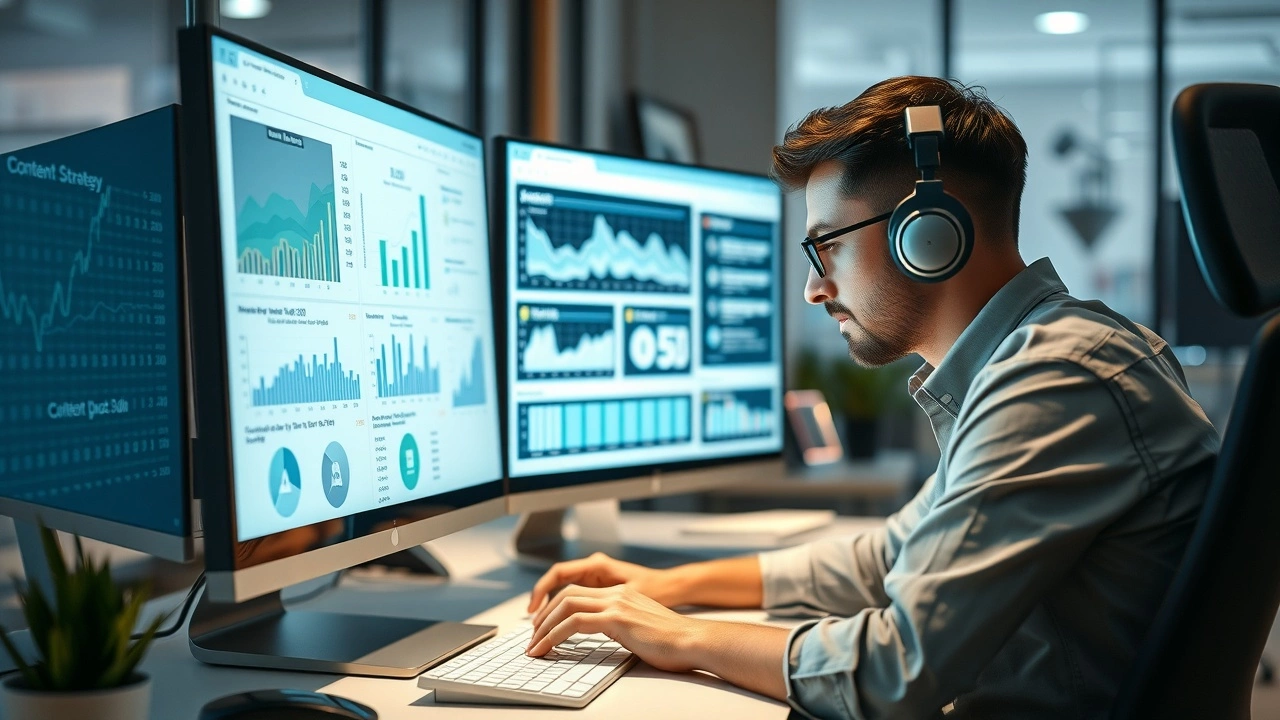 person utilisant l IA pour la strategie de contenu