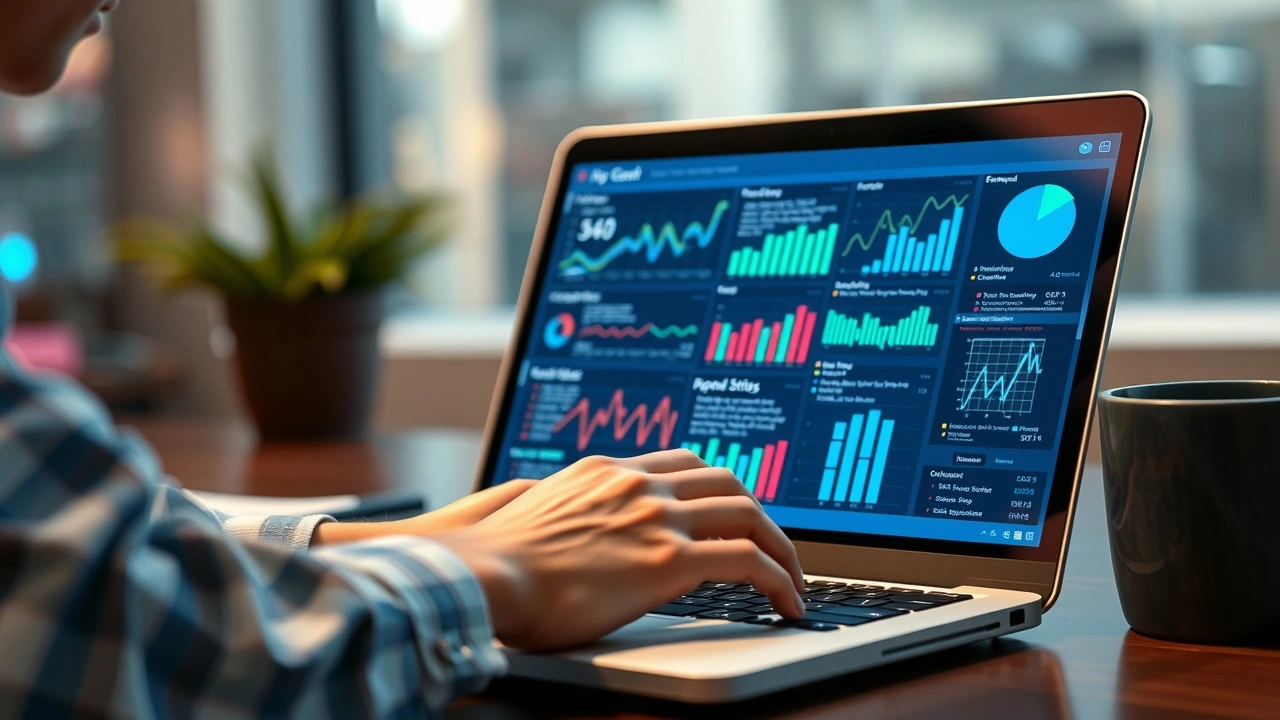 person analysant des donnees sur lcreation de contenu avec IA
