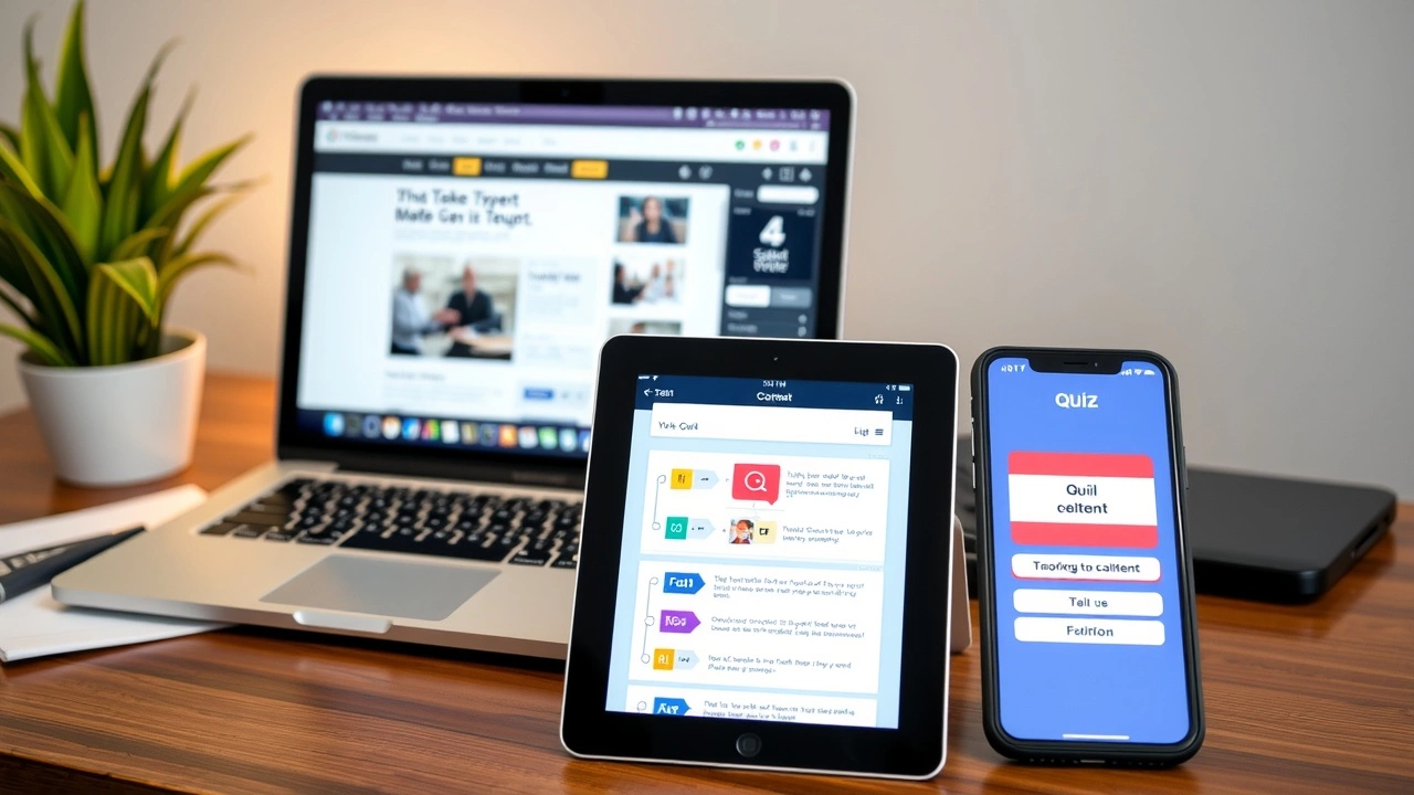 plateformes de contenu interactif sur un bureau
