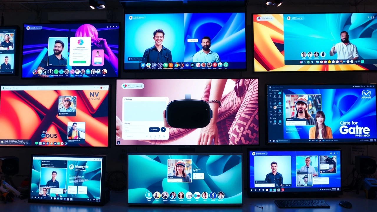 plateformes de realite virtuelle sociale sur ecrans avec utilisateurs