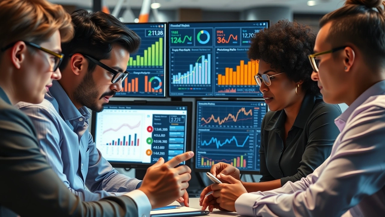 des professionnels analysant des données de référencement