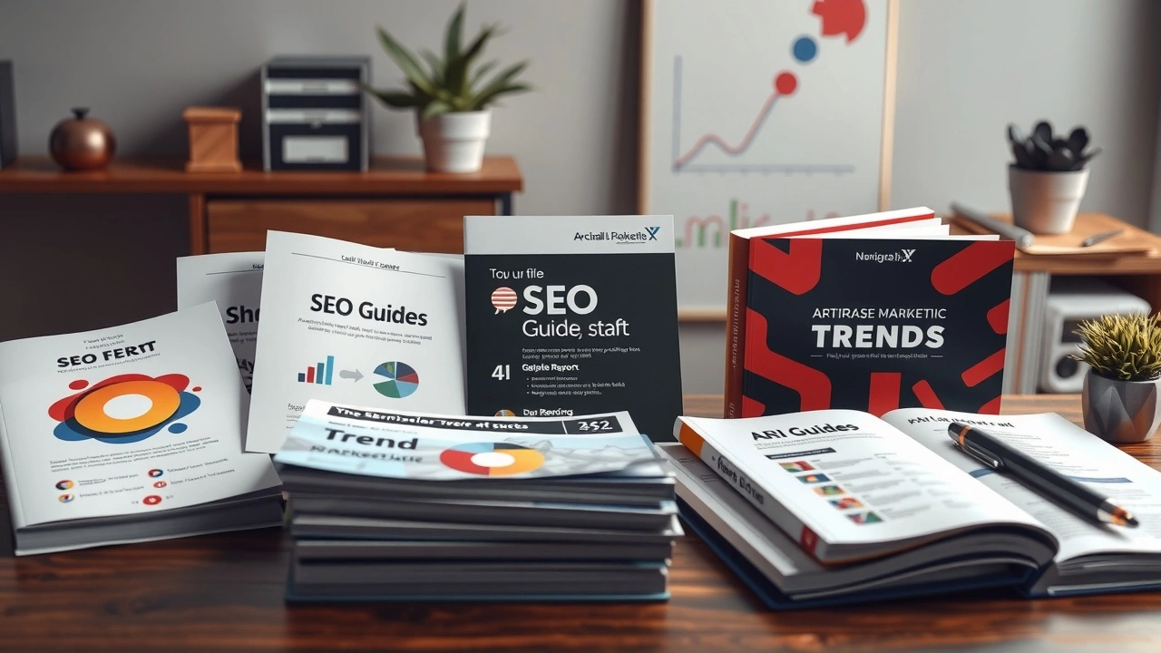 ressources marketing digital sur un bureau