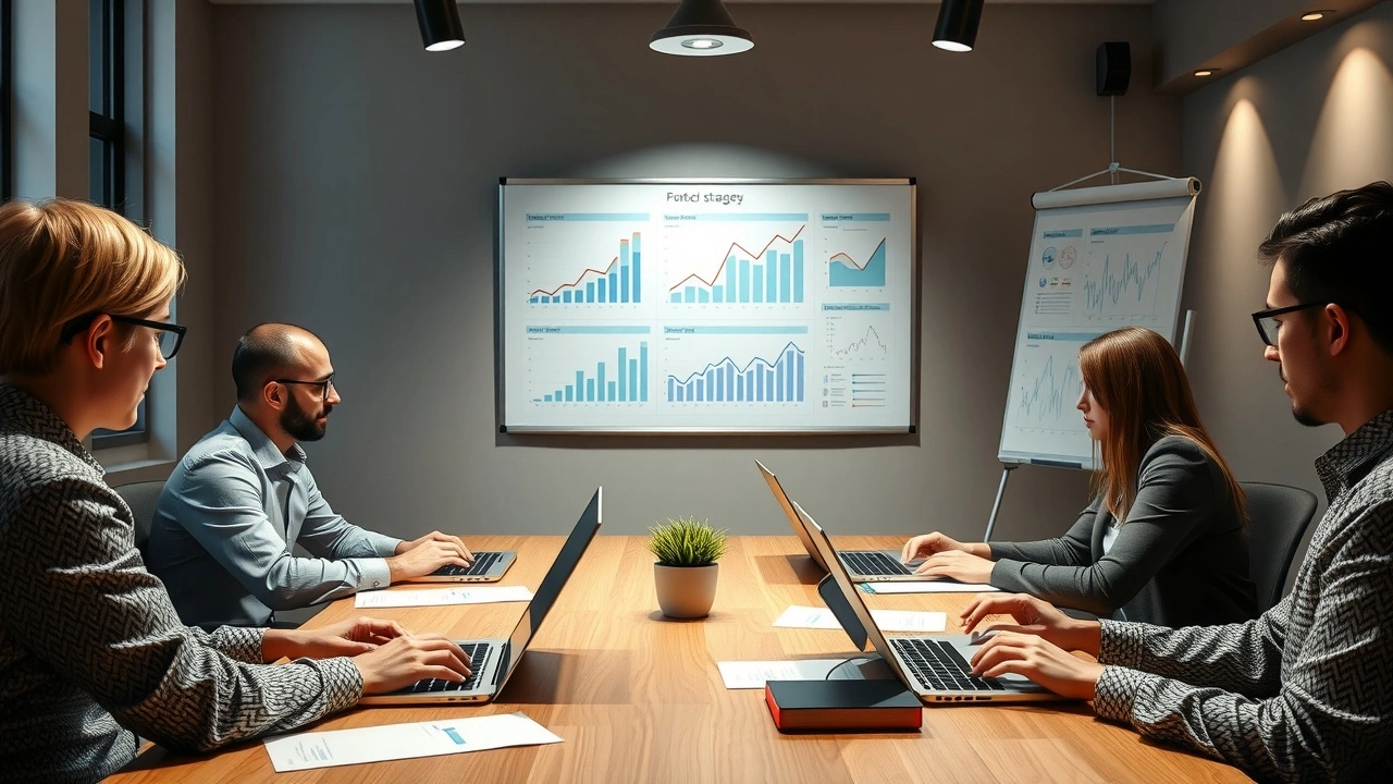 réunion stratégique sur le SEO pour les fintechs