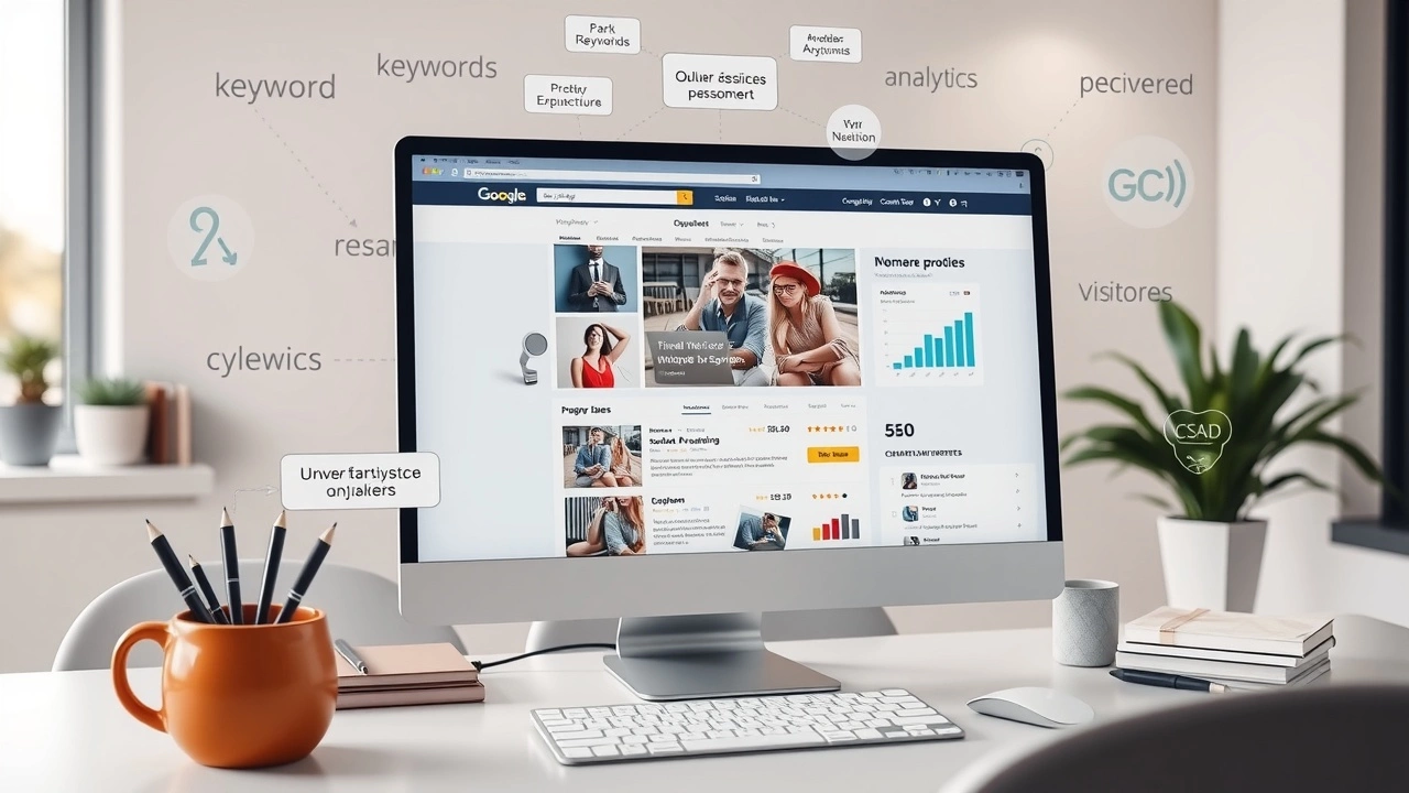 Illustration d'une plateforme de vente en ligne avec des stratégies SEO efficaces pour convertir des visiteurs en clients.