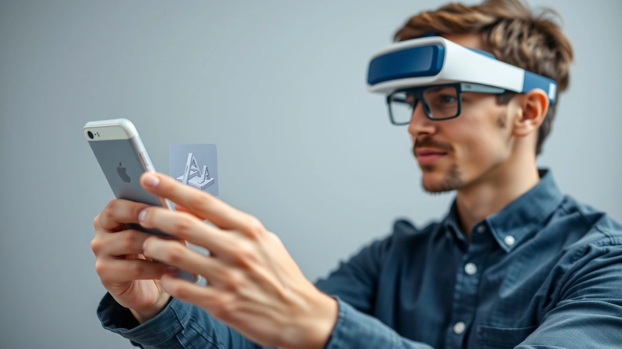 person utilisant des lunettes de réalité augmentée