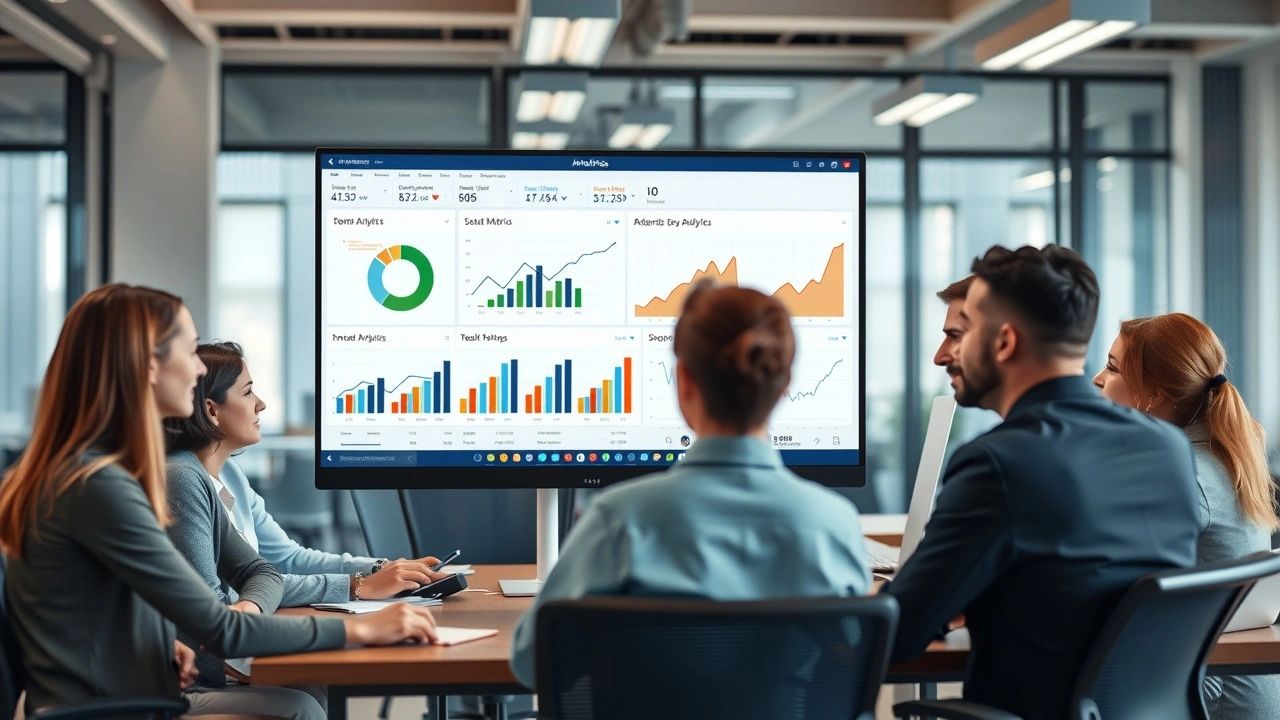 équipe de professionnels examinant des graphiques SEO