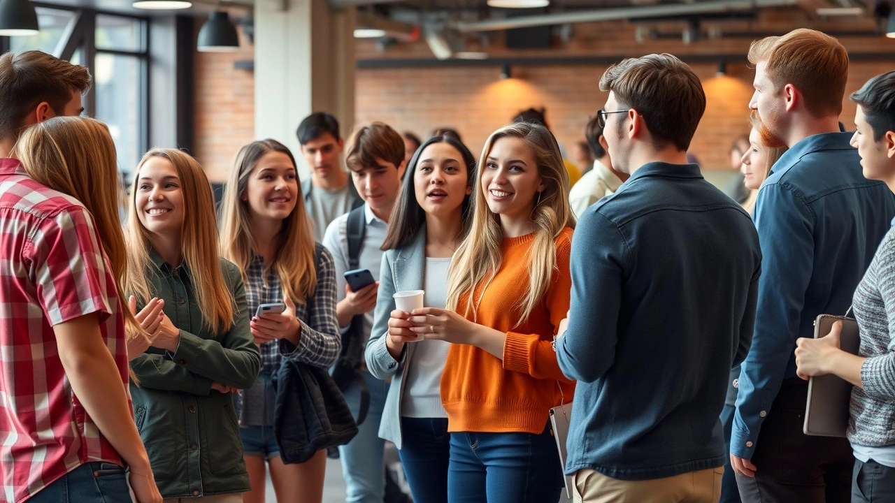 groupe de jeunes interagissant dans un cadre convivial