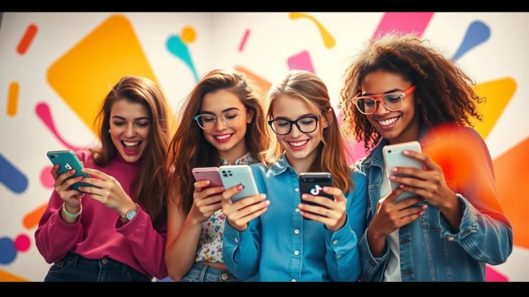 Jeunes utilisant TikTok pour capter des tendances