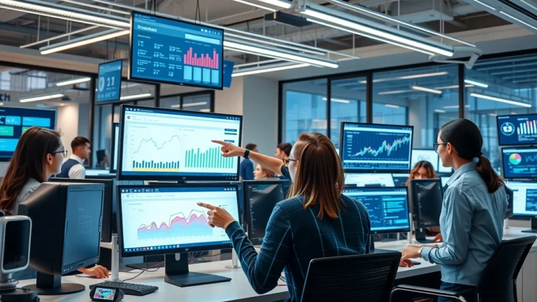 Technologies IA modernes analyse des tendances SEO dans un bureau